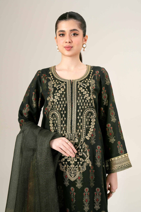 3 Piece - Jacquard Embroidered Suit - 42401932