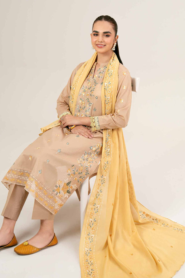 Embroidered  Dupatta - 42401995