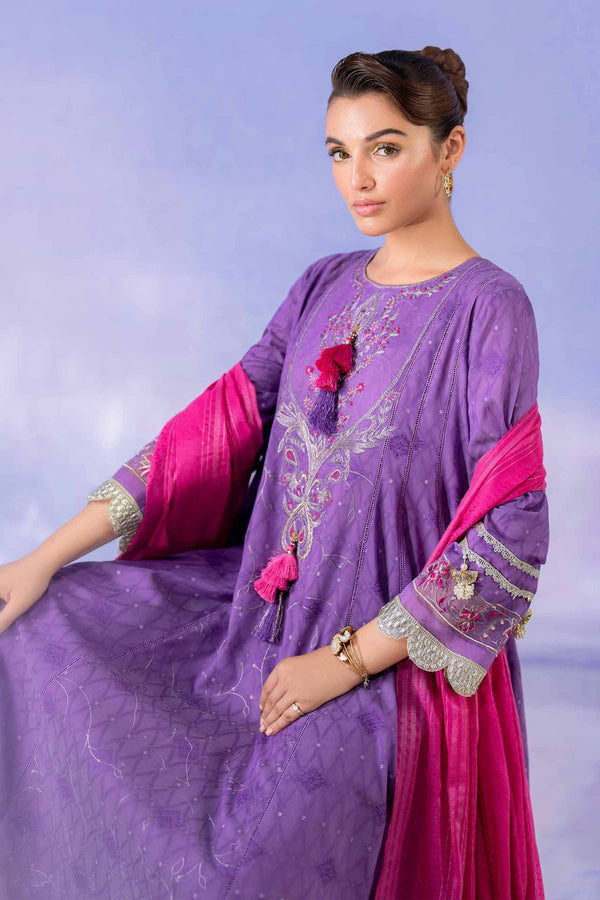 3 Piece - Jacquard Embroidered Suit - 42402087