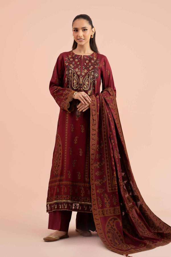 2 Piece - Jacquard Embroidered Suit - 42402155