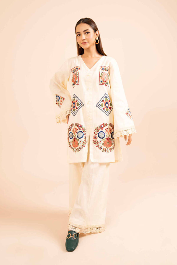 2 Piece - Dyed Embroidered Suit - 42404029