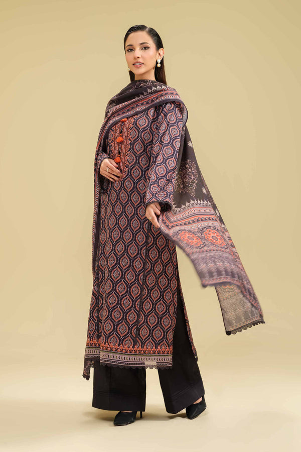 2 Piece - Printed Embroidered Suit - 42404090