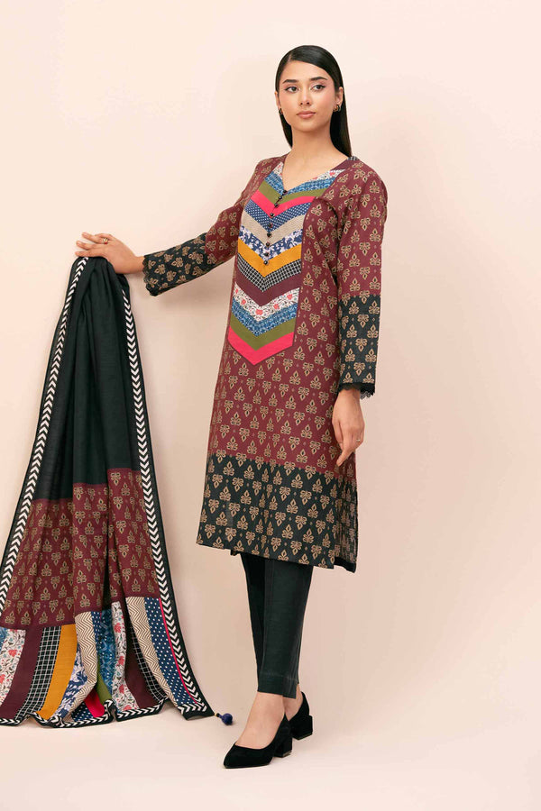 3 Piece - Digital Printed Suit - 42404231