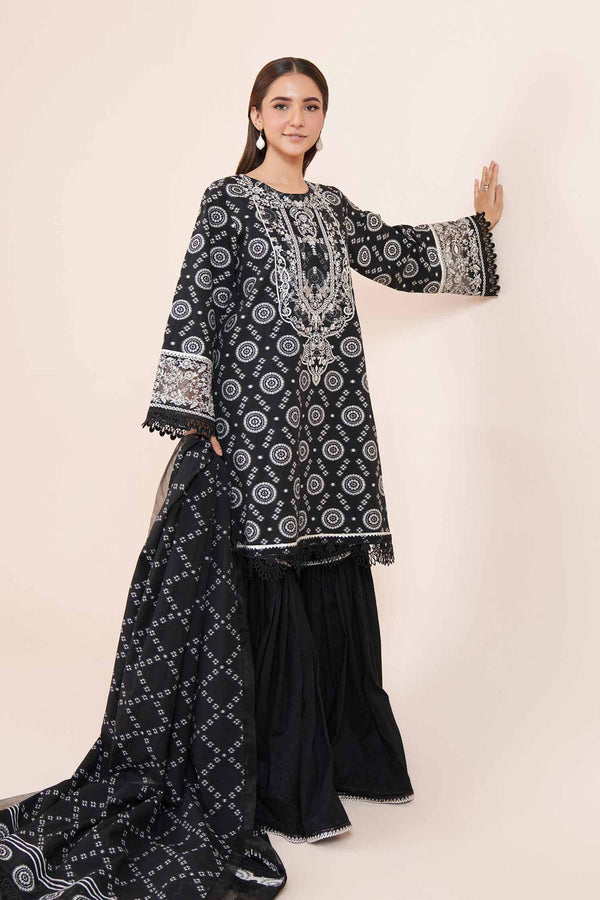 3 Piece - Jacquard Embroidered Suit - 42404373