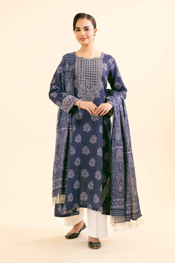 2 Piece - Printed Embroidered Suit - 42404403