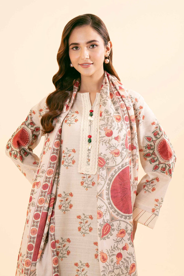 2 Piece - Printed Embroidered Suit - 42404410