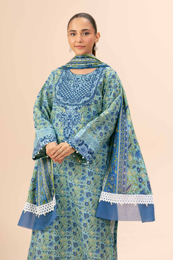 2 Piece - Printed Embroidered Suit - 42404453