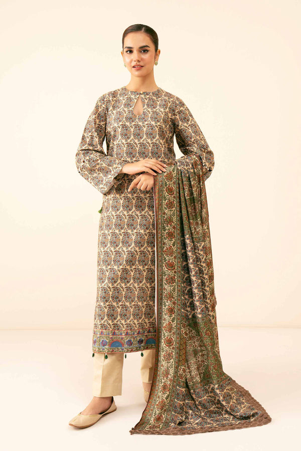 2 Piece - Printed Embroidered Suit - 42404454