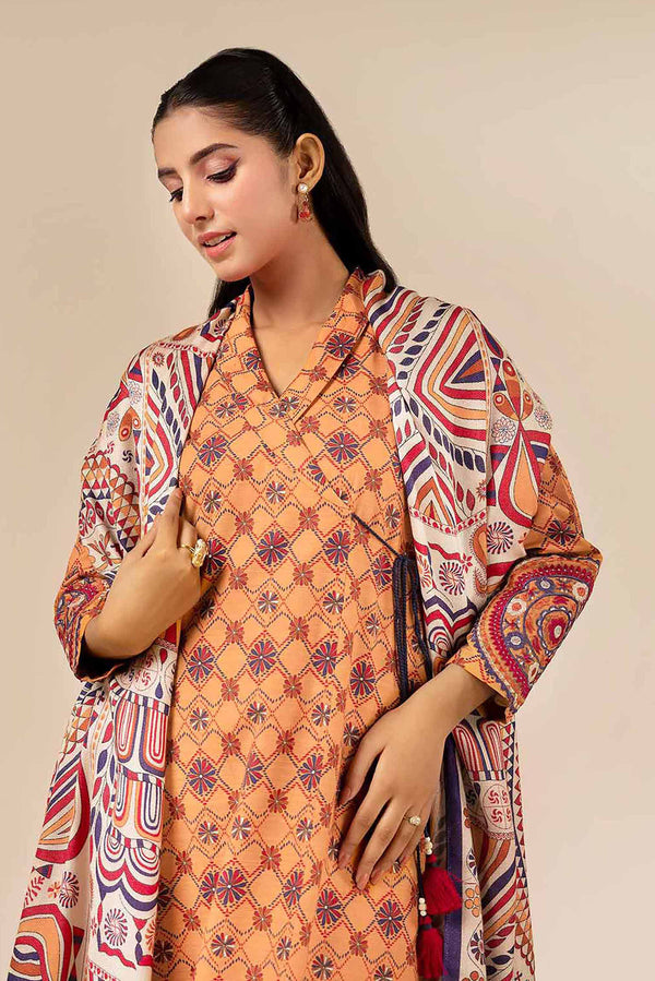 2 Piece - Printed Embroidered Suit - 42404455