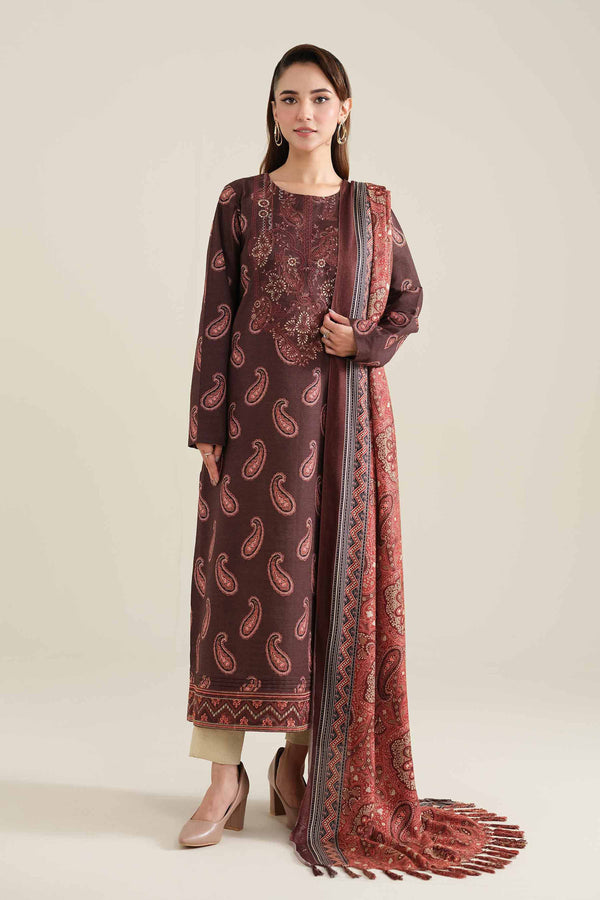 2 Piece - Printed Embroidered Suit - 42404457