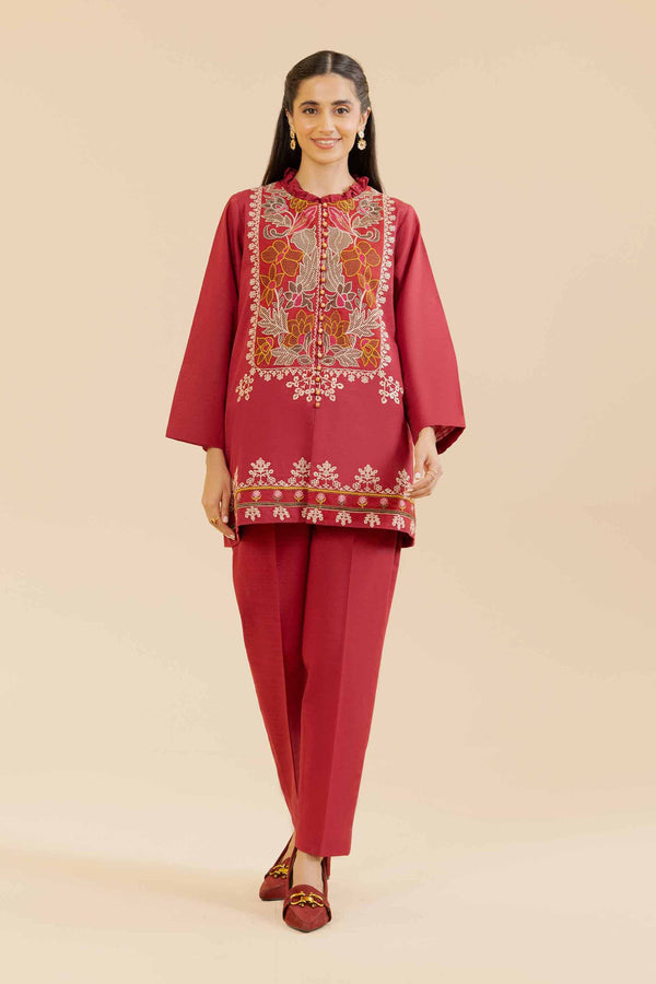 2 Piece - Dyed Embroidered Suit - 42404546