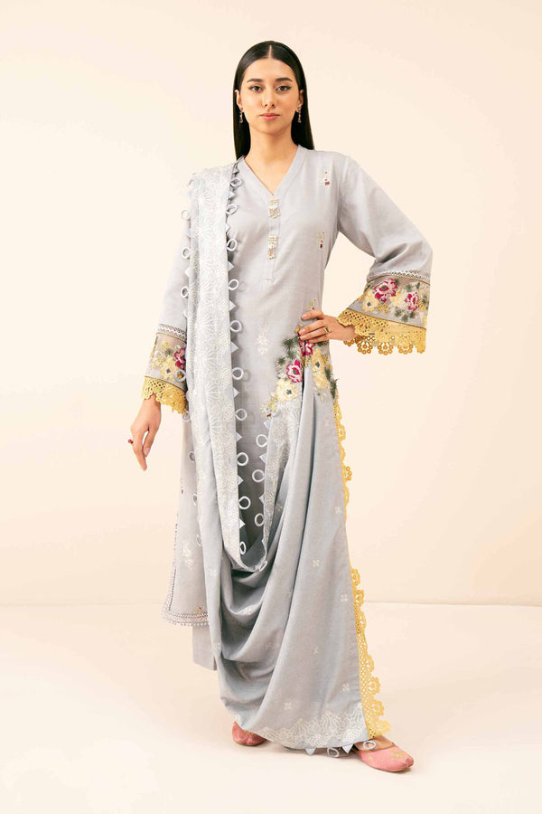 3 Piece - Dyed Embroidered Suit - 42404570