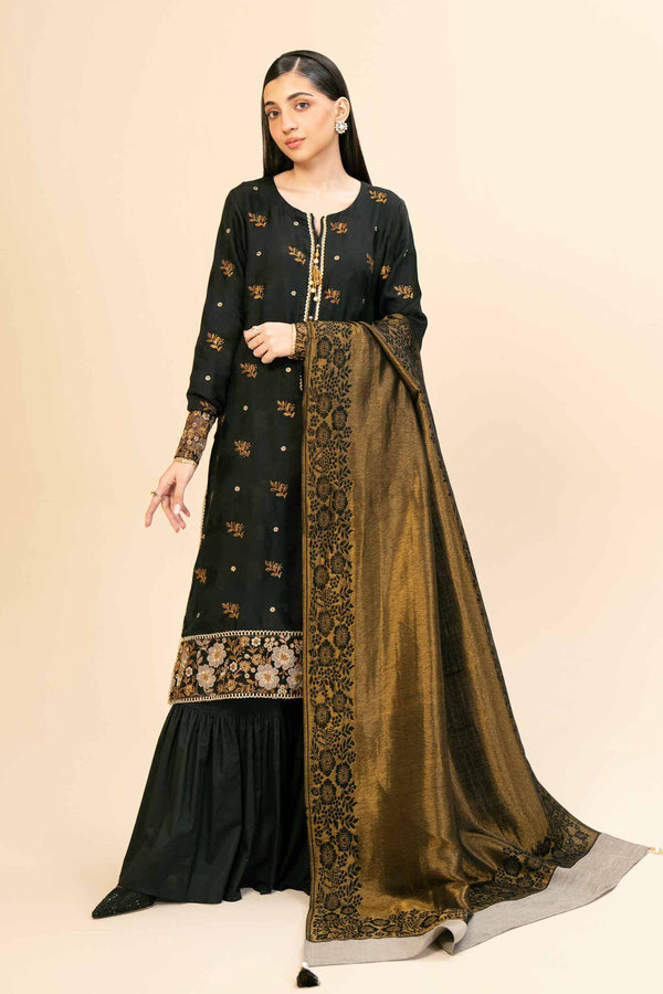 3 Piece - Jacquard Embroidered Suit - 42404621