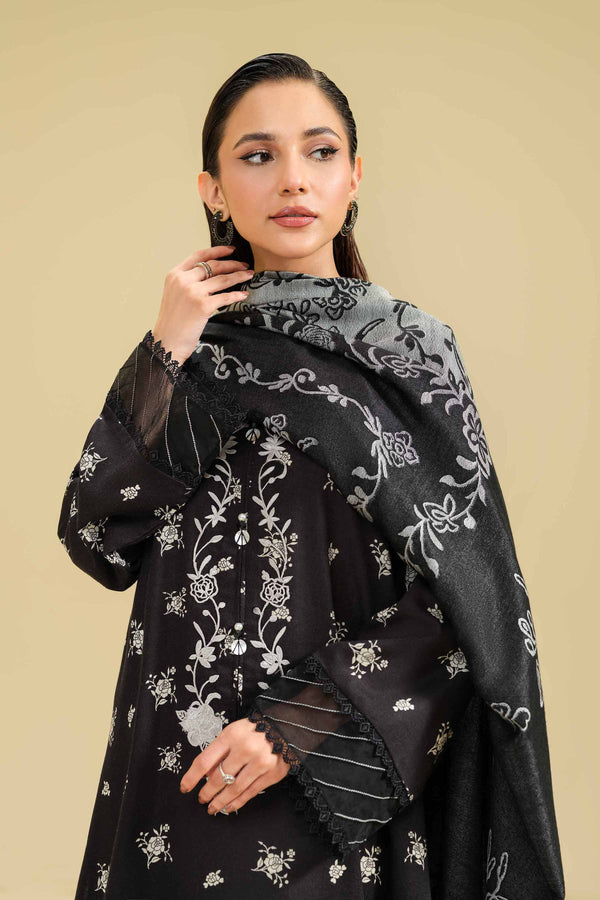 3 Piece - Printed Embroidered Suit - 42404638