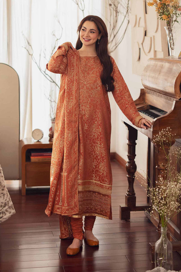 3 Piece - Jacquard Embroidered Suit - 42404735