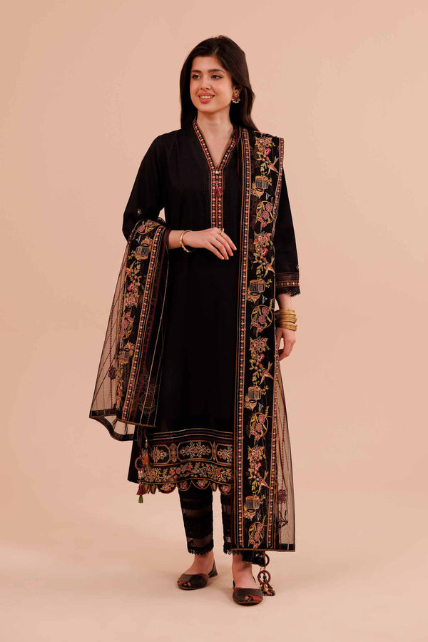 3 Piece - Embroidered Suit - KFS24-48