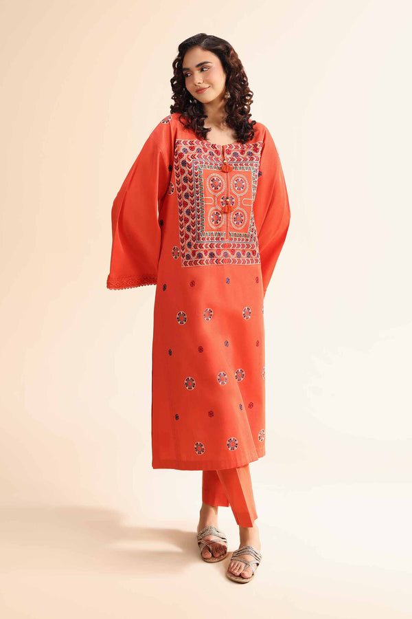 2 Piece - Dyed Embroidered Suit - 42501003