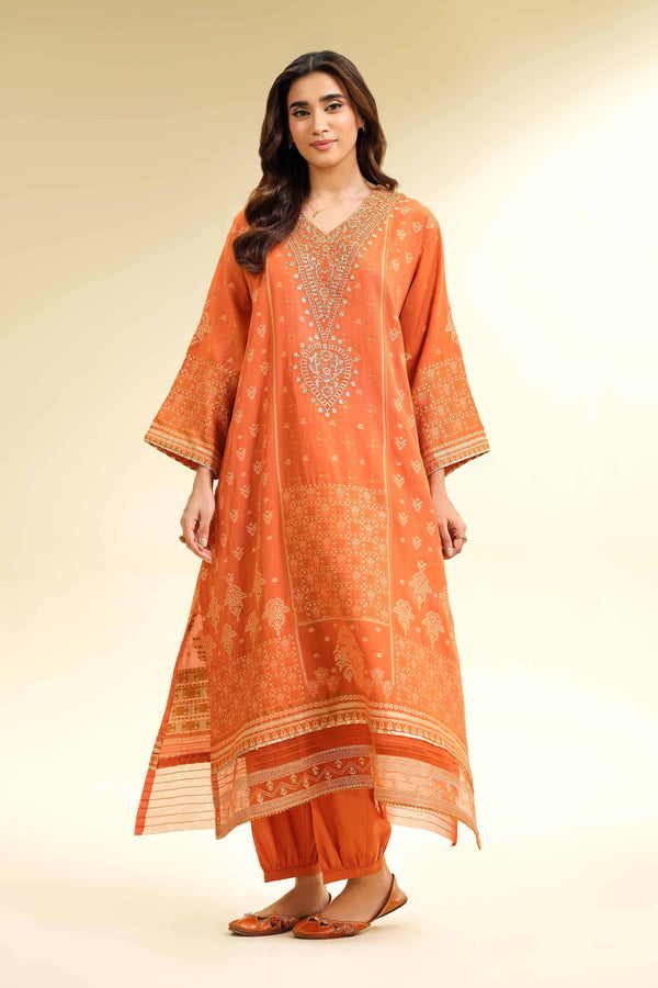 2 Piece - Jacquard Embroidered Suit - 42501028