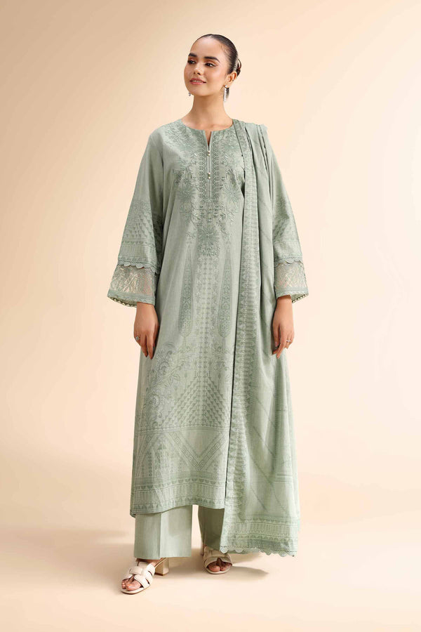 3 Piece - Jacquard Embroidered Suit - 42501046