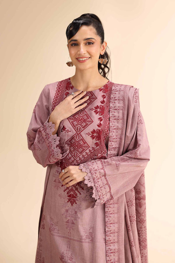 3 Piece - Jacquard Embroidered Suit - 42501047