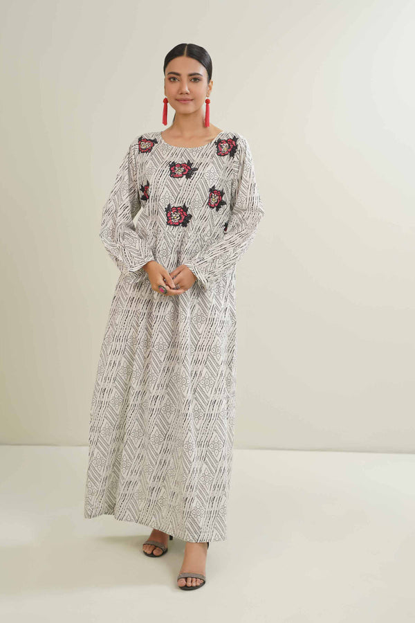 Printed Embroidered Fustaan - DE23-111