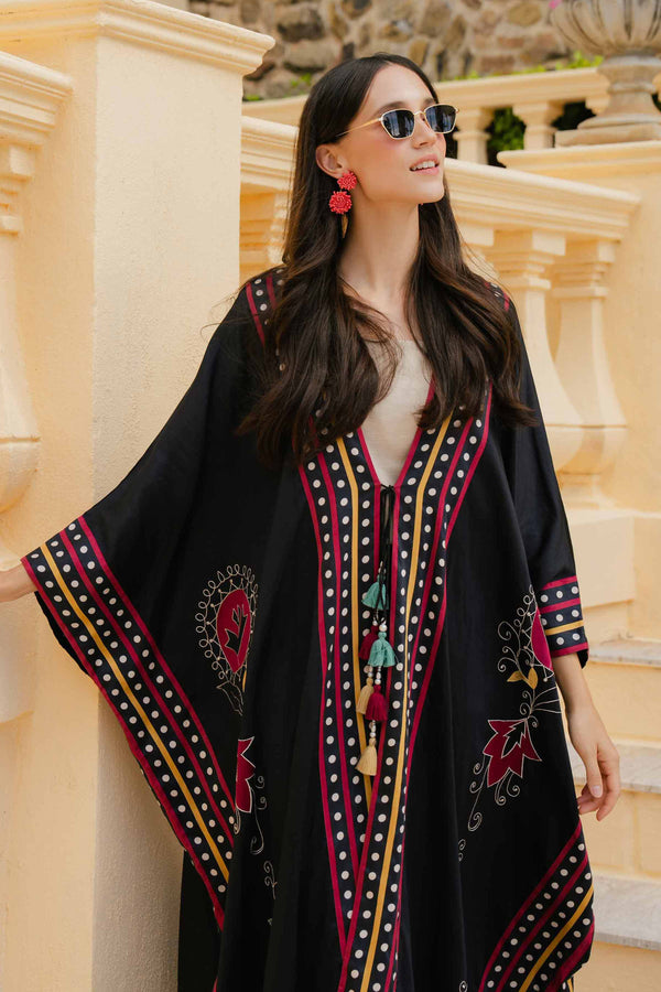 Printed Embroidered Kaftan - FW24-52