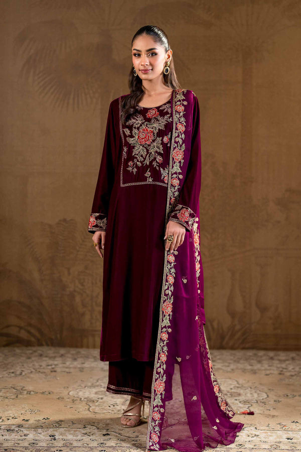 3 Piece - Embroidered Suit - KFW24-14