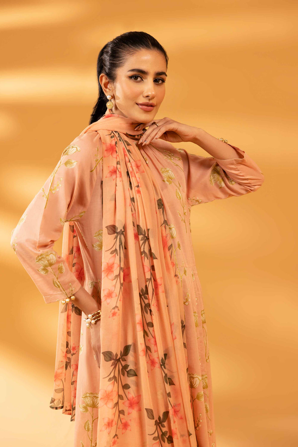 Stitched Printed Shirt Dupatta & Pant - 3 Piece - OTL-24-335