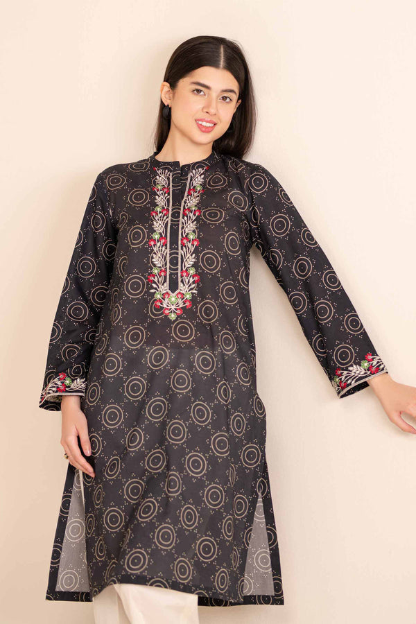 Printed Embroidered Shirt  - PS24-318