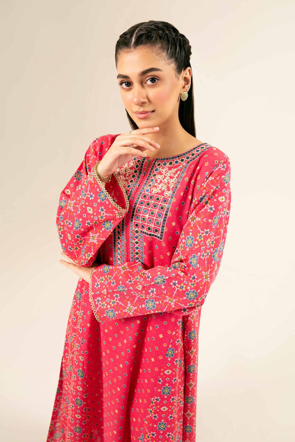 2 Piece - Printed Embroidered Suit - PW24-181