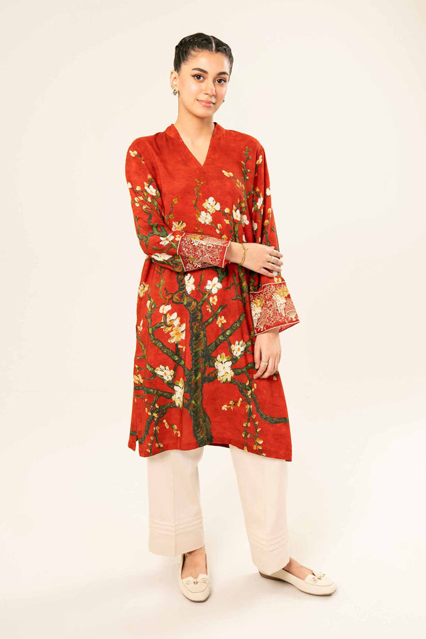 Printed Embroidered Shirt - PW24-202