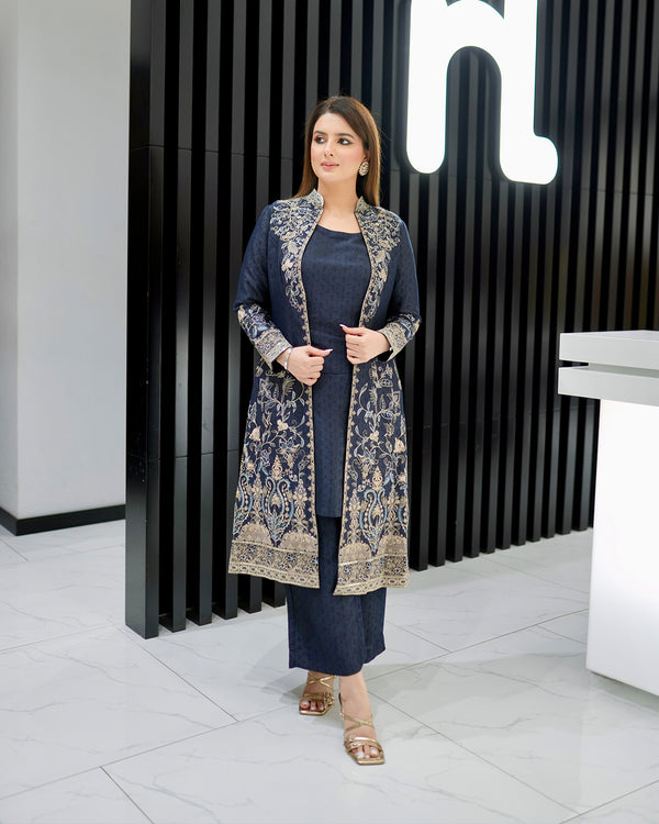 3 Piece - Embroidered Suit - KFW24-130