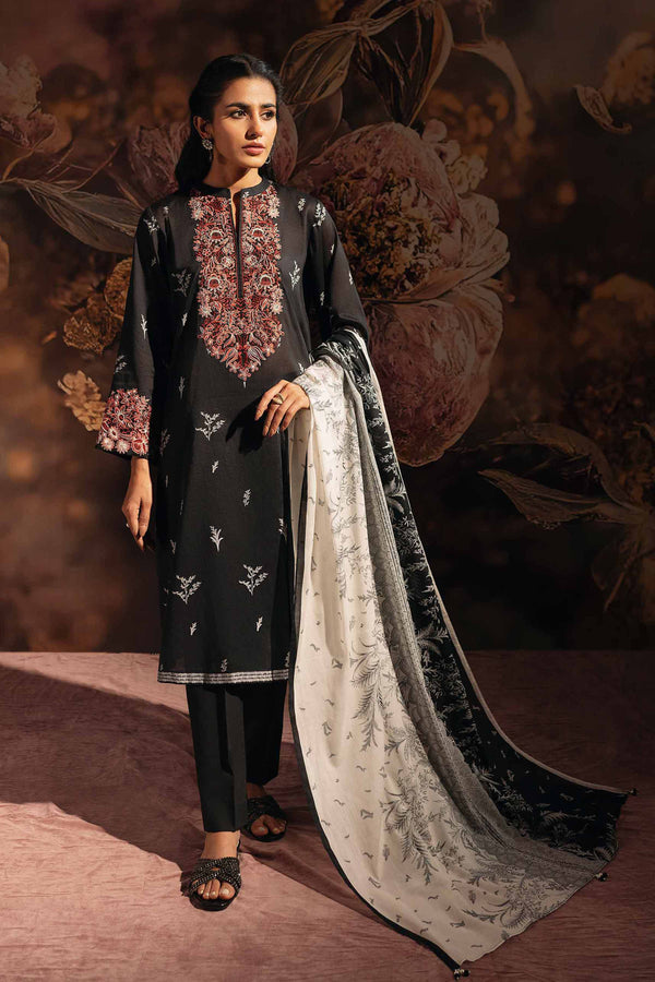 3 Piece - Printed Embroidered Suit - 42301259