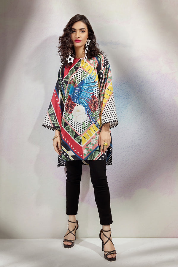 AS22-26-Printed Round Neck Tunic