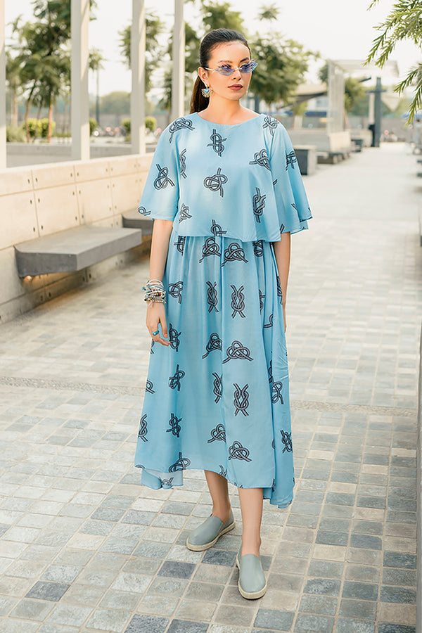 AW22-45-Printed Long Dress