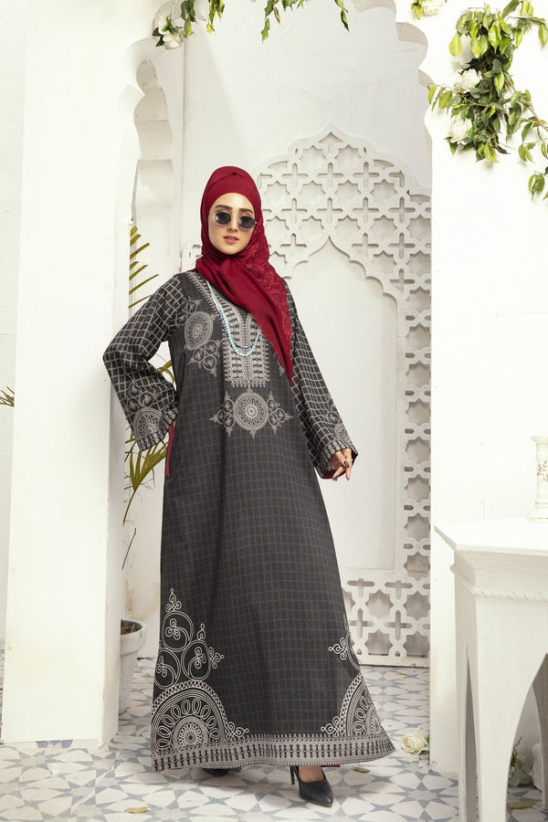 DE20-19 Printed Stitched Fustaan  1PC