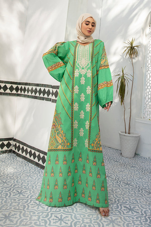 DE21-19-Embroidered Regular Silhouette Stitched Fustaan-1PC