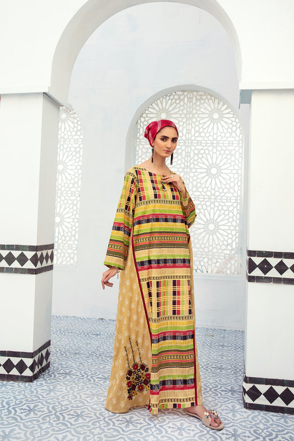 DE21-20-Embroidered Detailing Stitched Fustaan-1PC