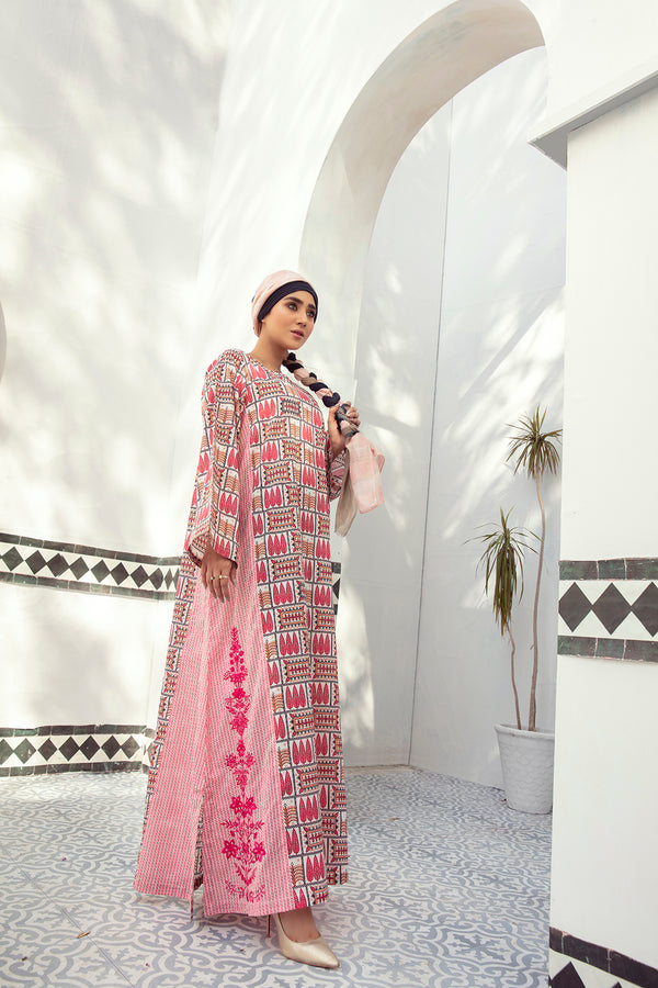 DE21-24-Embroidered Mix and Match Stitched Fustaan-1PC