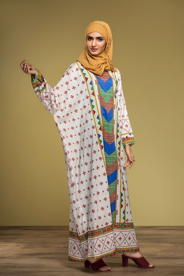 DS20-08 Printed Stitched Fustaan  1PC