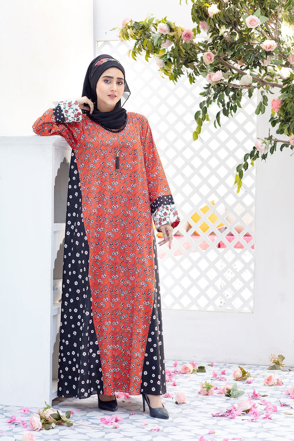 DS20-36 Printed Stitched Fustaan  1PC