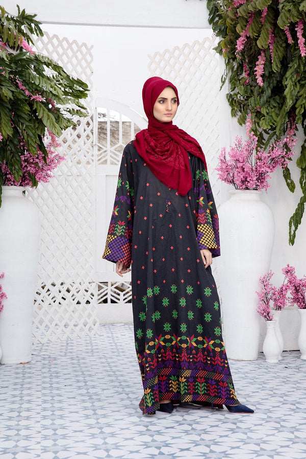 DS20-44 Printed Stitched Fustaan  1PC