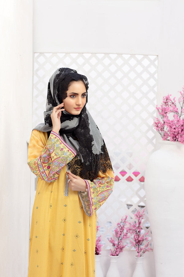 DS20-56 Printed Embroidered Stitched Fustaan  1PC