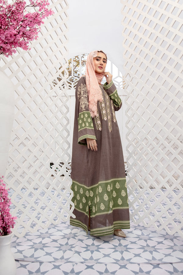 DS20-57 Printed Embroidered Stitched Fustaan  1PC