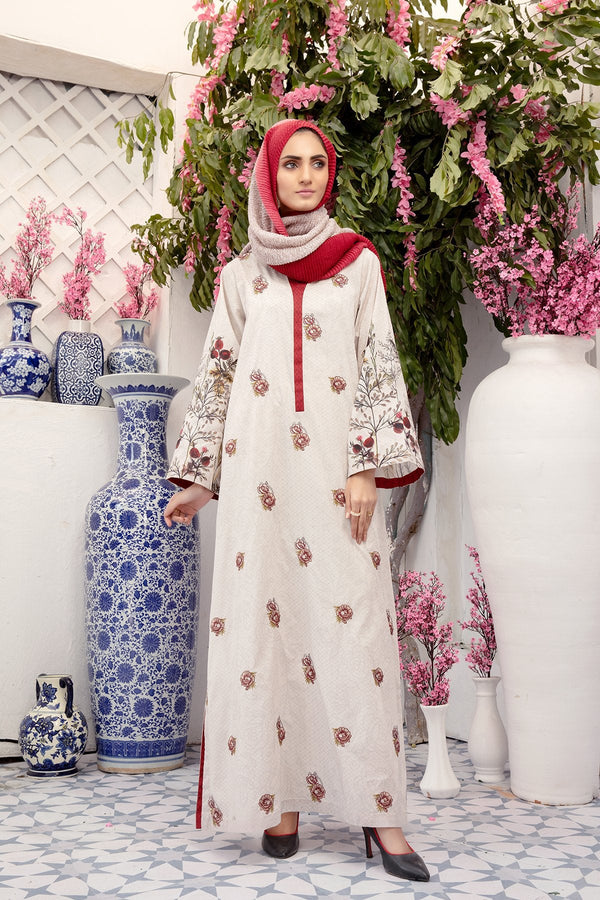 DS20-61 Printed Embroidered Stitched Fustaan  1PC