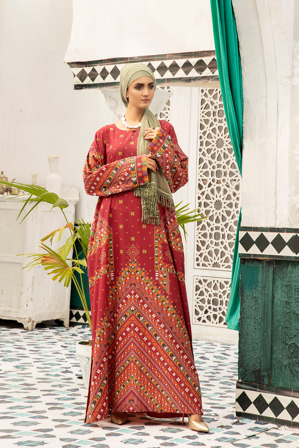 DS20-73 Printed Stitched Fustaan  1PC