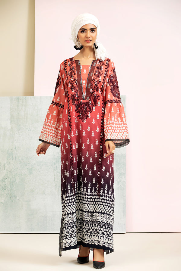 DS21-137-Embroidered Lawn Fustaan