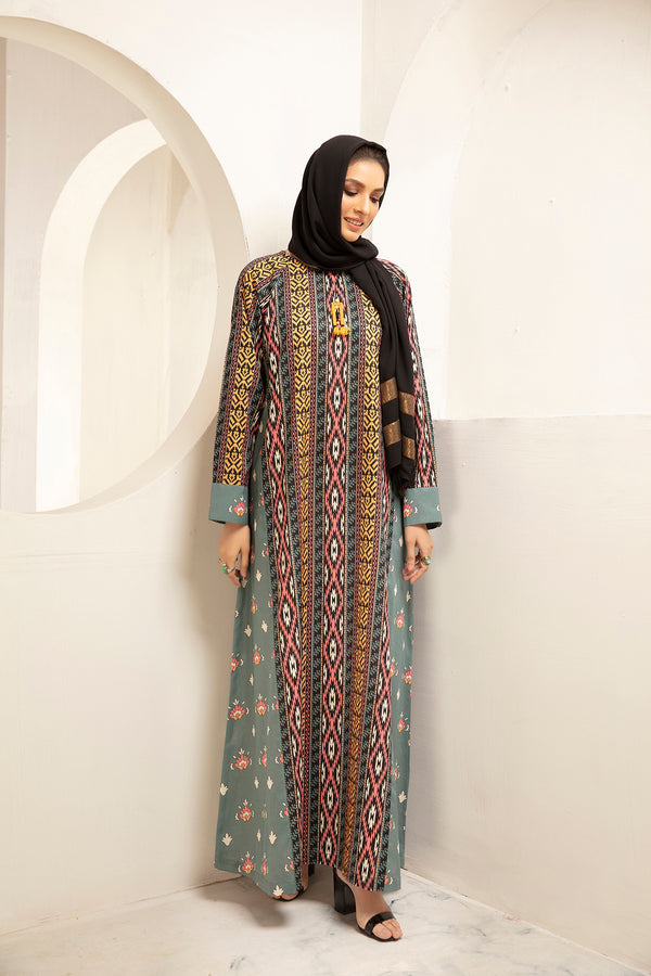 DS21-14-Digital Cambric Stitched Fustaan-1PC