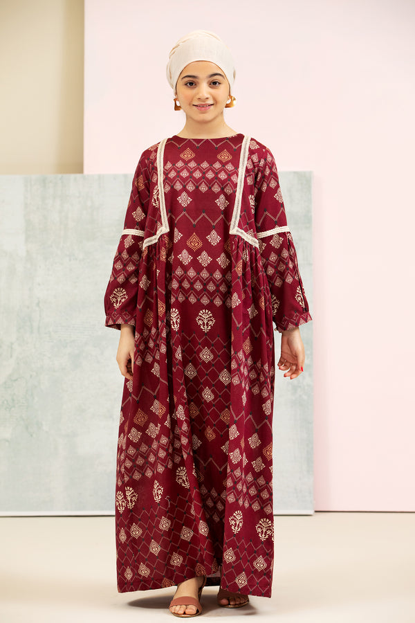 DS21-154-Printed Lawn Kids Fustaan