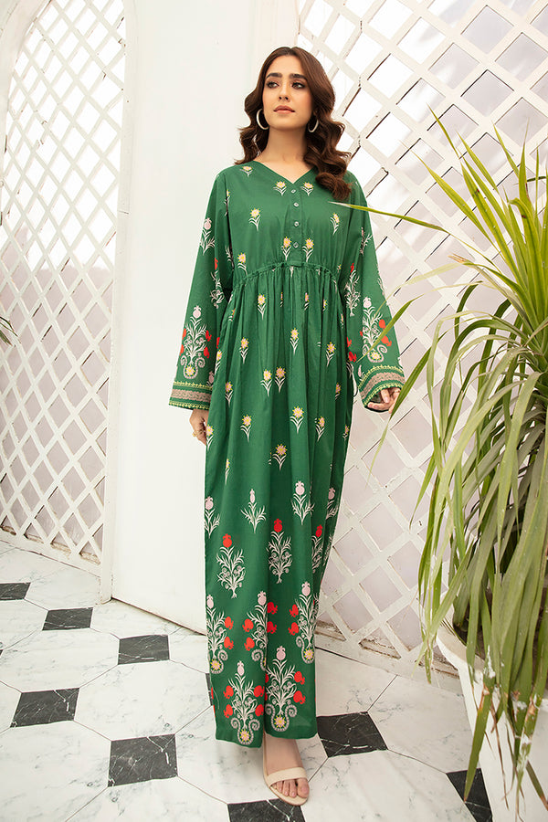 DS22-46-Printed Flared Fustaan 1PC